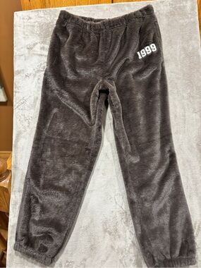 Plush Fleece Lounge Pants - Brown